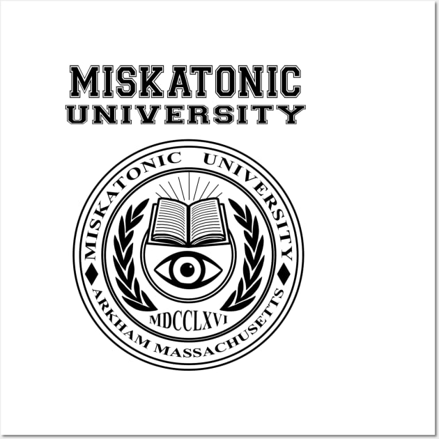 Miskatonic University Crest Black- HP Lovecraft Wall Art by Duckfieldsketchbook01